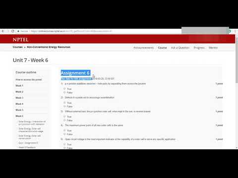 NPTEL Assignment 6 Solutions 100% correct