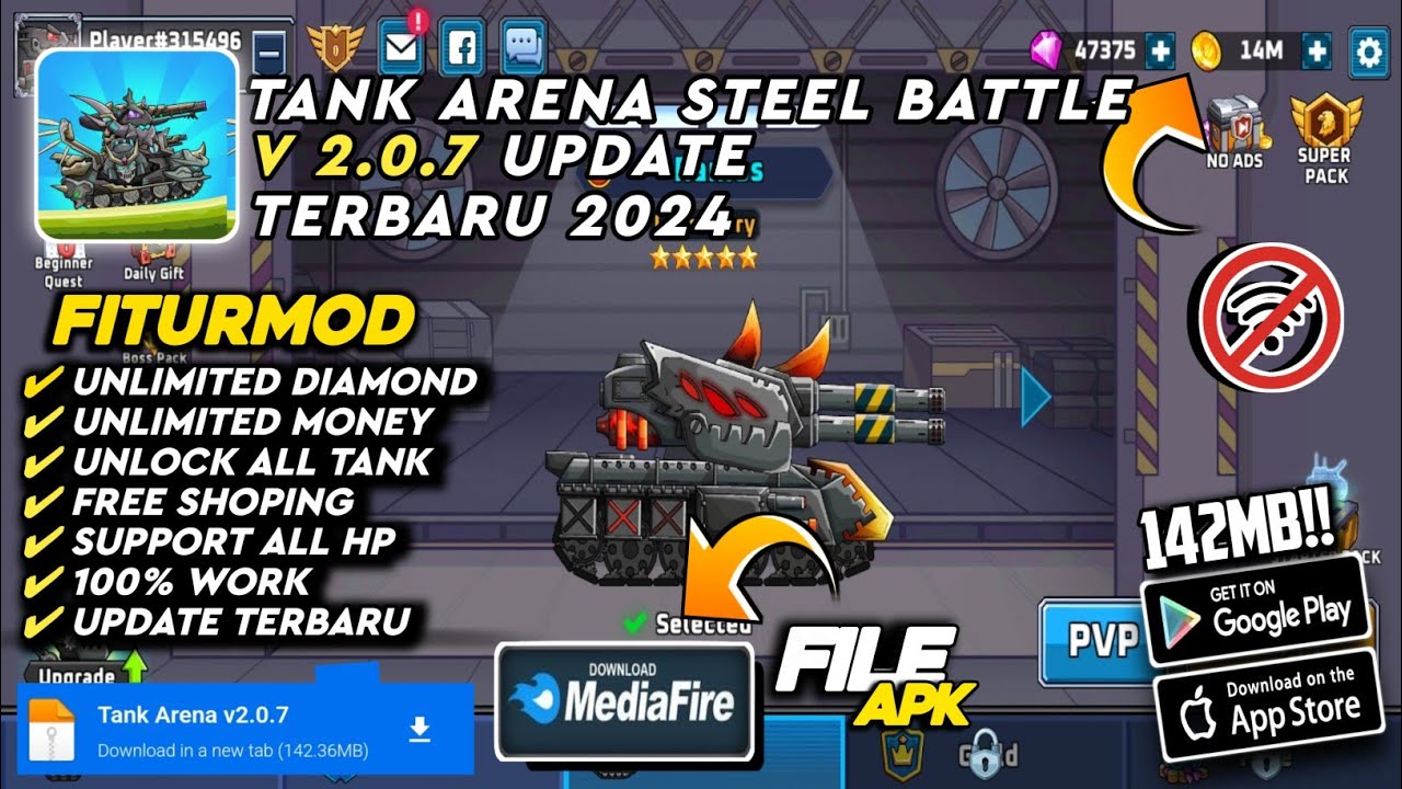 Download Tank Arena Steel Battle Mod Apk V 2.0.7 Update