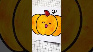 Easy Cute Pumpkin Drawing 🍂 | Fun Fall Art for Kids! #Shorts