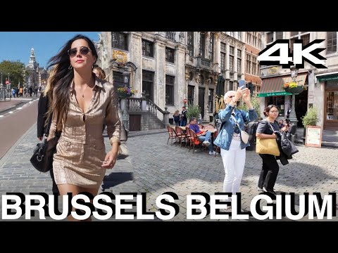 4K Walk Brussels Belgium | Brussels Walking Tour | No Talking