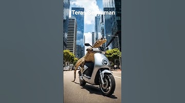 Monitor Lizard Riding Electric Bike,AI Animal Did Something Unexpected #viral #monitorlizard #shorts