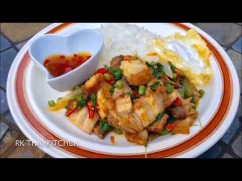  Thai Basil Crispy Pork with Fried Egg over Rice