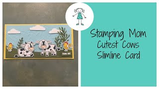 Cute Cows Slimline Card