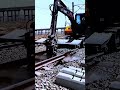 TEKNIK || Proses mengganti beton rel kereta api #shorts