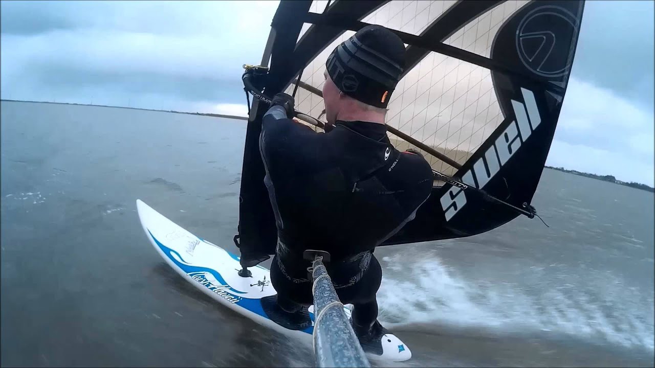 Windsurfing in the Dutch winter season , harness mount YouTube