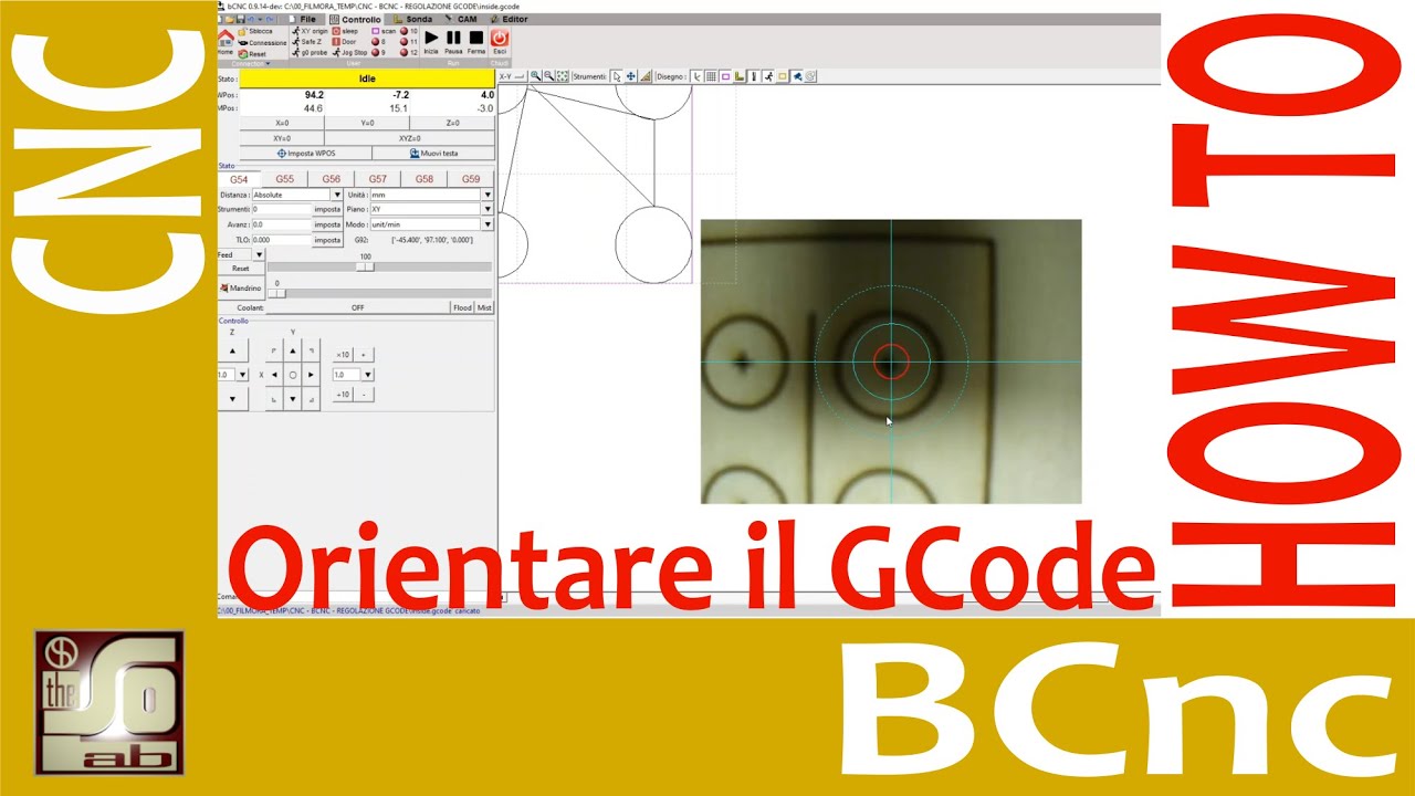 Cnc Come Orientare Il Gcode Con La Camera Con Bcnc Youtube