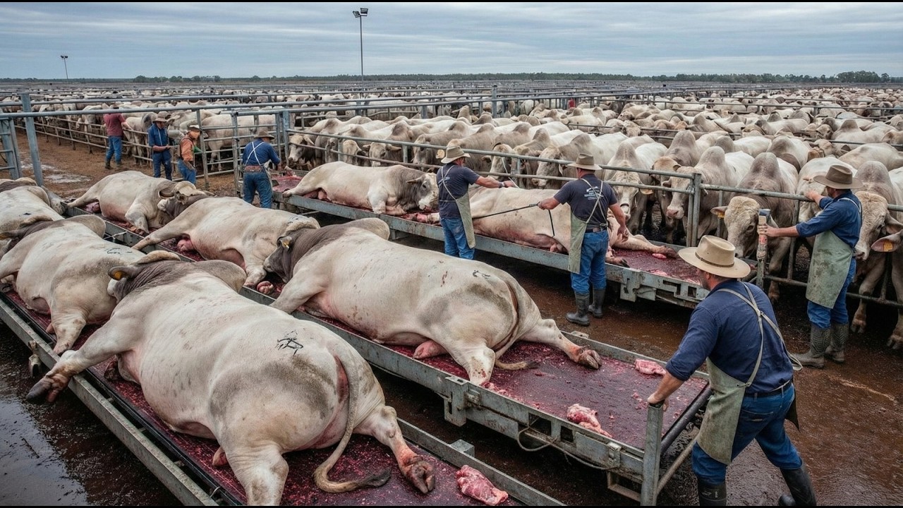 مشاهد مذهلة من داخل مسالخ أستراليا.. هكذا يتم تجهيز 9 مليون بقرة سنوياً!