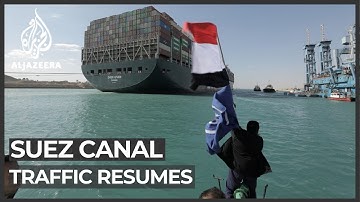 Traffic in Suez Canal resumes after stranded ship refloated