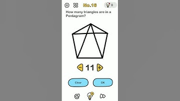 BRAIN OUT Level 16 [HOW MANY TRIANGLES ARE IN A PENTAGRAM]