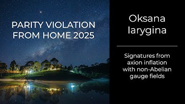 Oksana Iarygina - Signatures from axion inflation with non-Abelian gauge fields