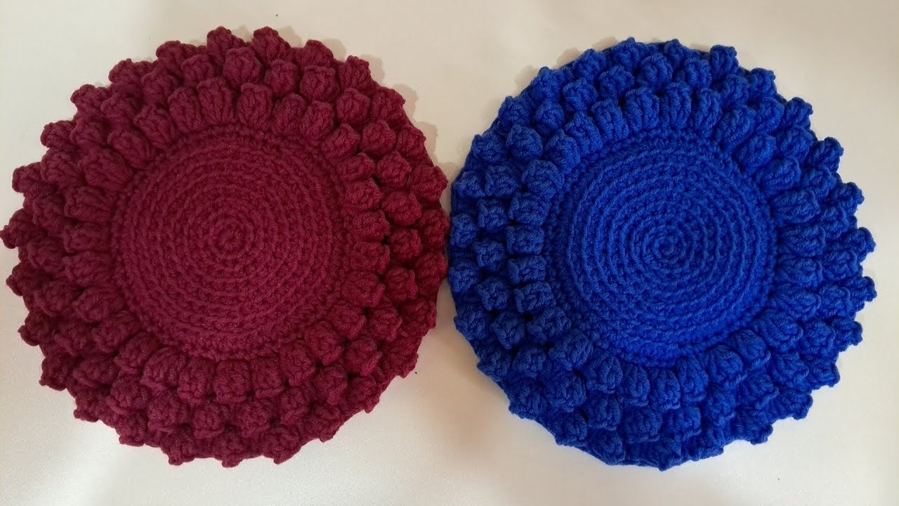 باترون كوستر غرزة الفيشاره | طريقة عمل كوستر كروشيه سهل وبسيط #crochet #كروشيه Crochet coaster