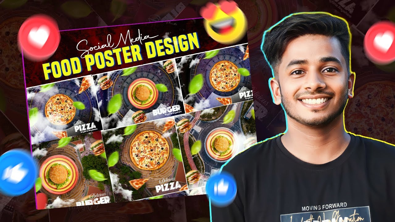 Social Media Food Poster Design || Poster Design Bangla Tutorial