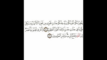 سورة الصف 4 القسم الرابع تكرار كيفي من .. يغفر لكم ذنوبكم .. إلى .. وبشر المؤمنين