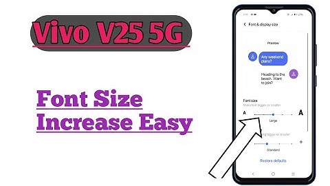 Vivo V25 5G || How To Change Font Size And Display Size