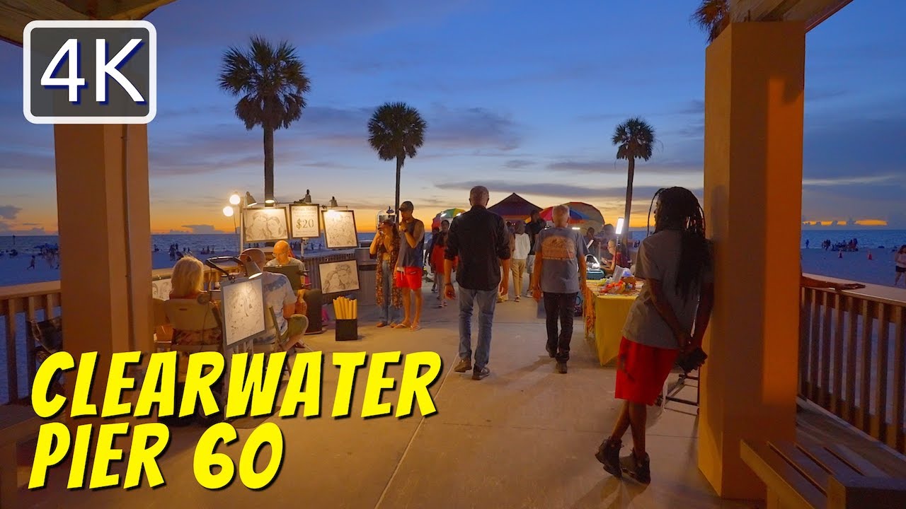 [4K] Walking Pier 60, Clearwater Beach, Florida, September 2022, 4K ...