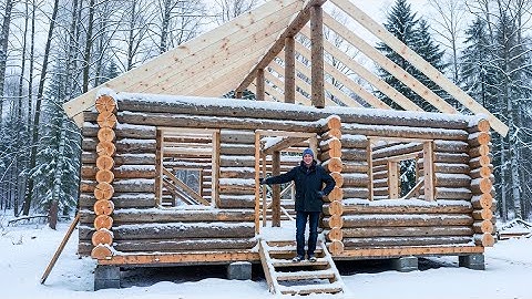 A Man, His Dog, and the Forest | Full Log Cabin Build | Start to Finish by @bjornbrenton