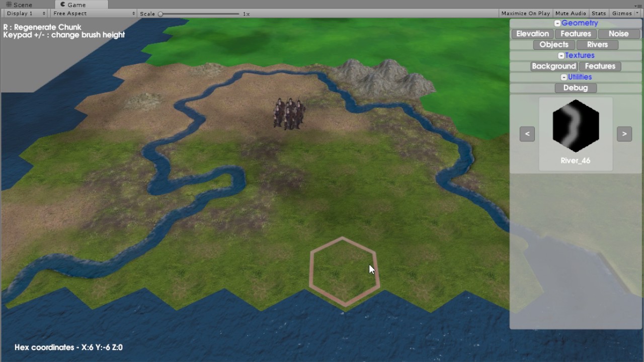 Hex Terrain Editor Rivers Prototype - YouTube