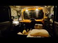[05] Women's SOLO Car camping in a Small Secret BASE | Rain, Rainbow