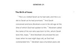 Genesis 21 - ESV - Bible Before Breakfast