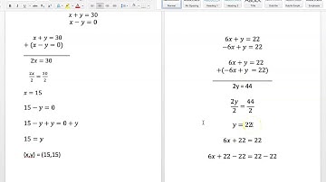 Math 170 3.1 2D systems of equations