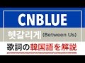 【歌詞で学ぶ韓国語】Between Us(헷갈리게)/CNBLUEの歌詞を日本語で詳しく解説!