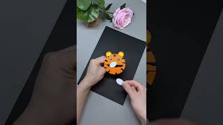 Let's make a tiger head that opens its mouth. It's simple and fun! #papercut #handcrafted #diy