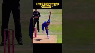 1.Drill to Fix Your Entire Fast Bowling Action 🔥 | Improve Speed &amp; Accuracy Fastया #fastbowler