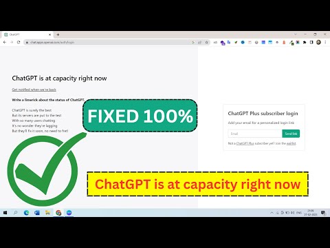ChatGPT is at capacity right now | ChatGPT Plus subscriber login | ChatGPT Login error problem 2023