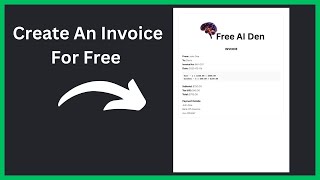 How To Create An Invoice For Free