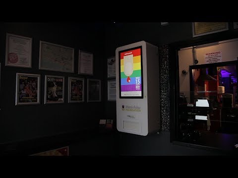 HIV test vending machine in Brighton Sauna Instructional Video