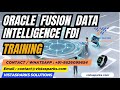 Oracle Fusion Data Intelligence FDI Training | Master Analytics, Reporting & Business Insights