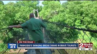 Pawhuska's swinging bridge draws in brave tourists