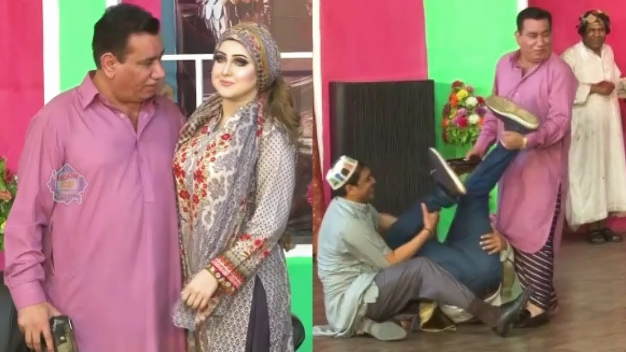 Nasir Chinyoti With Varda And Naseem Vicky Comedy Clip Stage Drama