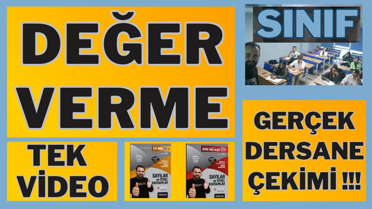 2) Değer Verme Konu Anlatımı | TEK VİDEO | Matematik Temel Kavramlar | GERÇEK DERSANE