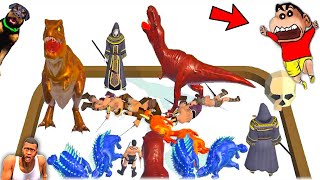 SHINCHAN and CHOP Training DINOSAURS ARMY in Merge Master Dinosaur Fusion Android Gameplay In Hindi screenshot 2