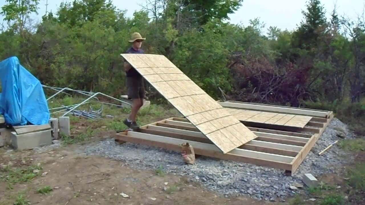 Building the Base for the Shed - YouTube