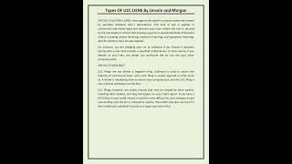 Types OF UCC LIENS By Lincoln and Morgan