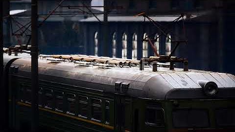 Old Soviet Electrical Train Staition | Motion Graphics - Envato elements