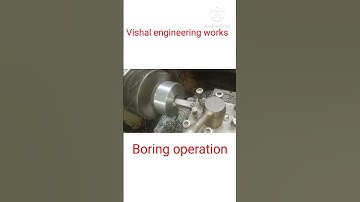 Boring operation on lathe machine #lathe #lathemachine #latheoperator #machineshop #machine