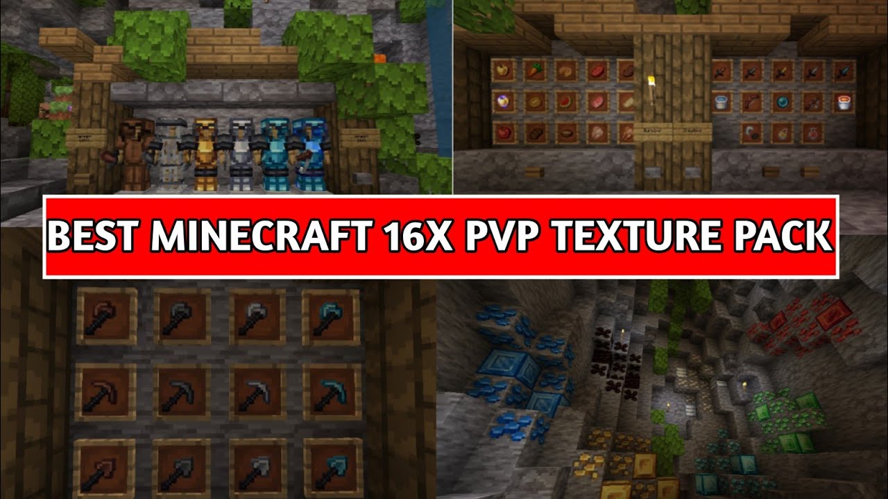 Bastion 16x Texture Pack (1.19) Best PvP Pack (Minecraft Bedrock) YouTube
