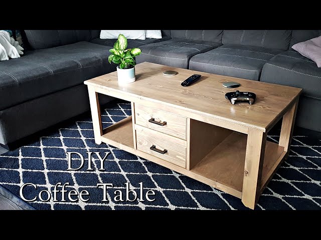 DIY Coffee Table with Storage, Free Plans