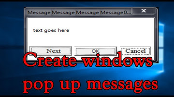 How to create windows popup message simple trick