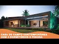 CASA DE CAMPO RÚSTICA EM CONCEITO ABERTO COM 3 DORMITÓRIOS E PISCINA