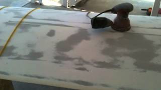 Glider wing refinish - After first stage gel coal removal