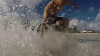 GO PRO skimboarding Puerto Morelos Mexico