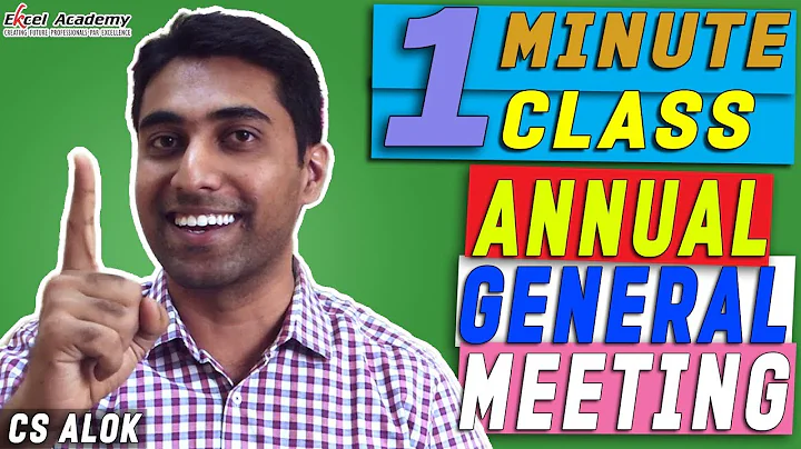 Annual General Meeting : 1 Minute class