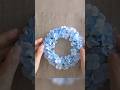 信じられる?習字の半紙が紫陽花のリースに大変身✨ Paper Hydrangea Wreath #ペーパーフラワー #あじさい #diycrafts
