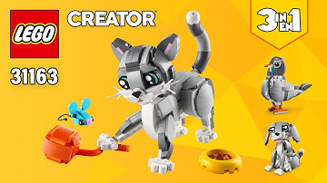 LEGO® Creator 3in1 Playful Cat (31163)[407 pcs] Pigeon & Dog | Step-by-Step Building Instructions