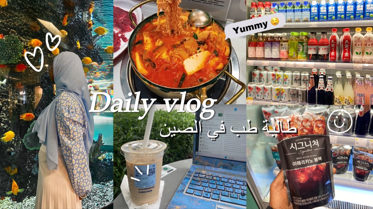 Daily Vlog 🧸⭐️ | يوم مثمر: هوت بوت، محاضرة صينية، كوفي ☕ وتسوق 🛒