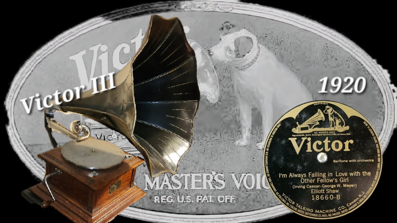 1906 Victor III Phonograph / Gramophone- Elliot Shaw - Victor 78rpm Record Play!! Must See This!!
